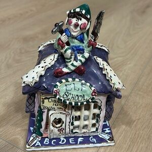 Blue Sky Clayworks Elf School House Christmas Collection